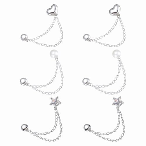 QUARKZMAN Stück Magnetische Kleidungsclips Runde Kleidungsklammern | mit Kette Kleider-Clips Multifunktionale Hijab-Magnete für Dünne Kleidung Schals Hosenbeinen Brosche