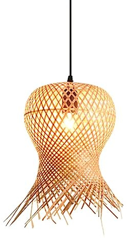 OCXTXSB GUANSHEN Lampe Suspendue en Bambou Faite à la Main Vase Pastoral Abat-Jour en Bambou Lampe Suspendue Plafonnier Lustre Plafonnier pour Chambre Salon