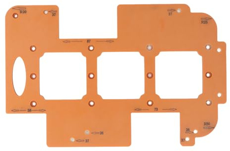 Rcniso Angle Radius Jig, Portable Power Socket Slot Jig with Cutter for Grooving