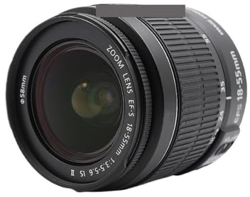 Objetivo EF-S 18-55mm f/3.5-5.6 IS II, Compatible con Canon | Objetivo para cámara APS-C DSLR, AF MF, zoom estándar, filtro de 58mm
