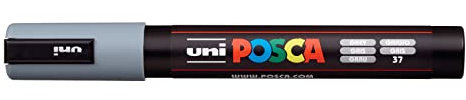 POSCA 182533 - POSCa Marker mit mittelfeiner Rundspitze, grau