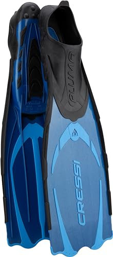 Cressi Pluma / Pluma Bag - Premium Flossen Set, Blau/Hellblau, 37/38