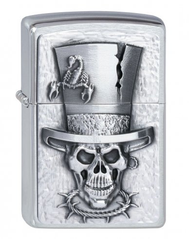 ZIPPO Mechero - Brushed Chrome Emblem