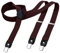 DonDon Hosenträger Herren braun schmal 2,5 cm - Extra starke Clips für Anzug - Hosenträger Herren extra stark - Ideal für Männer oder Damen Rockabilly Suspenders