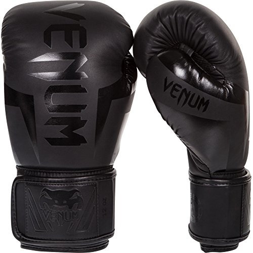 Venum Elite Boxhandschuhe - Schwarz/Schwarz - 12 Oz