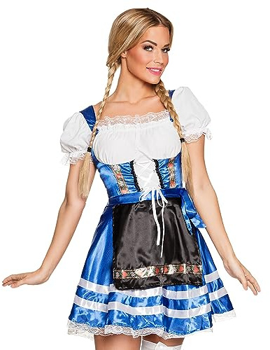 Boland - Erwachsenen-Kostüm Bayerin Helena, Dirndl mit Schürze, Bierfest, Tracht, Karneval, Mottoparty