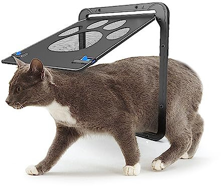 PETCUTE katzenklappe hundeklappe mit Magnet,katzenklappe für fliegengitter Haustierklappe,Einfache Installation