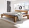 Hasena Oak Wild Massivholzbett Cortina Wildeiche Natur Cobo 25 160x200