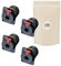 X4 Embase Connecteur Femelle Prise Gros Jack 6.35mm Stereo 100% Metal avec Verrouillage a Souder pour Enceinte Ampli Caisson Audio - ADAPTOUT MARQUE FRANÇAISE