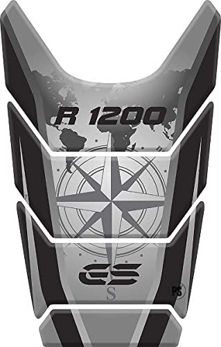 Paraserbatoio.it Tankpad aus Kunstharz, 3D-Effekt, für Motorrad, kompatibel mit BMW R1200 GS 2008-2012, R 1200 (schwarz)