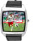 TAPORT Quarzuhr aus schwarzem Leder für Fußballfans, Schwarz , Armband