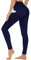 CAMPSNAIL Leggings for Women UK with Pockets High Waisted Ladies Black Sport Stretchy Gym Trousers Running Soft Tummy Control Yoga Pants Workout Hiking(Navy,L/XL)