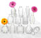 Lot de 12 Petits vases à Fleurs en Verre Transparent de Type soliflores, Vintage, pour décoration de Centre de Table, Mariage, fête, décoration d’intérieur