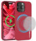 EAZY CASE - Silikonhülle für iPhone 14 Pro Max Hülle mit MagSafe Silikon Case Rot weich stoßfeste Handyhülle iPhone 14 Pro Max Schutzhülle mit Kameraschutz Dünn Schutz Cover Phone Bumper in Rot Beere
