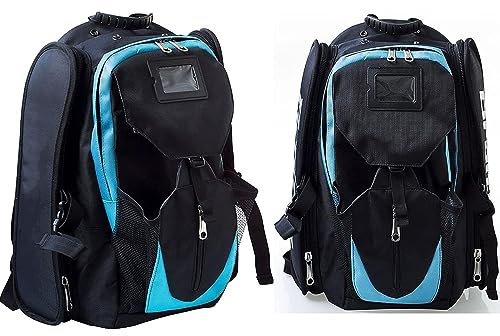 Zaino per pattini da ghiaccio/in linea/pattini a rotelle Unisex Grande capacità 1680D Oxford Impermeabile resistente all'usura Traspirante Borse da pattinaggio per trasportare,Blu,40*22*50cm