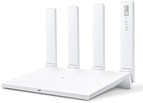Huawei AX3 WLAN Router WiFi 6 Plus AX3000 2404 Mbit/s 5GHz + 574 Mbit/s 2,4GHz, Dualband, 4 Gigabit WAN/LAN Ports, Kindersicherung, einfache Konfiguration, Unterstützung OFDMA/MU-MIMO/VPN/WPA3/IPV6