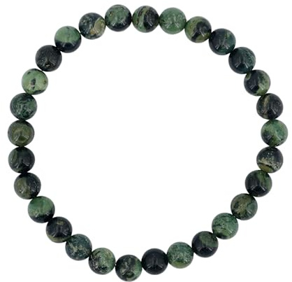 Taddart Minerals – 6 mm Kugel Armband aus natürlichen Edelsteinen auf elastischem Nylonfaden aufgezogen - handgefertigt