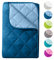 wometo Microfaser Sommer Steppbett Wende-Design 200x200 OekoTex - dunkelblau und blau Kochfest 95° Sommerbettdecke für Camping und heiße Tage - ohne Bezug verwendbar - als Tagesdecke verwendbar