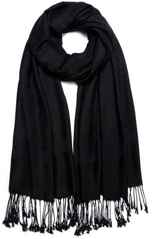 QIUTIMIY Paisley-Pashmina-Schal für Damen, wendbar, Vintage-Jacquard-Pashmina-Rave-Schal mit Fransen für Abendveranstaltungen, Hochzeiten