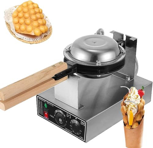 Dfdieratve Commercial Waffle Iron, Bubble Waffle Maker Pan Stainless Steel Waffle Maker,Non Stick Waffler Iron Griddle Stove Top Waffle Maker Ice Cream Roll Maker Crepe Maker for Snacks