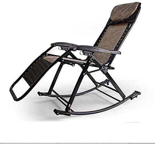 GLOBEXSS Sonnenliegen, Schaukelstuhl, Liegestuhl, Klappstuhl für Erwachsene, Fauler, lässiger Mittagspausen-Siesta-Schaukelstuhl für Ältere