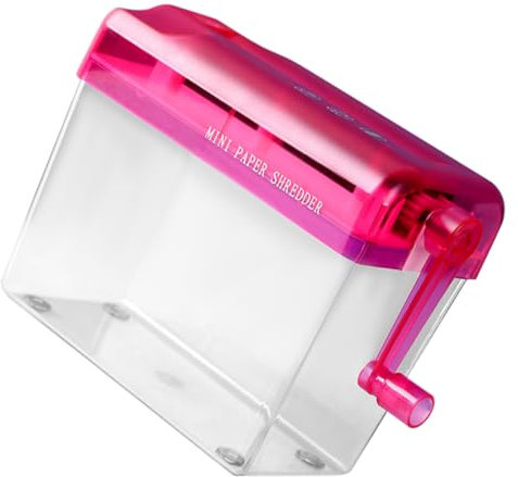 TOGEVAL manueller Aktenvernichter tragbarer Hand-Aktenvernichter Büro Kleiner Aktenvernichter Handschredder Werkzeug Desktop Aktenvernichter klein verschleißfester Handhäcksler Plastik