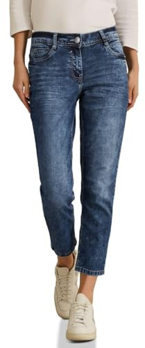 CECIL Damen B378645 Jeans im Casual Fit, mid Blue Used wash, 36W x 26L