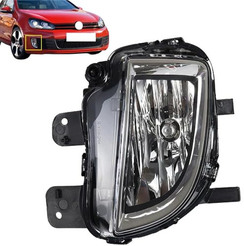 CQISTJ Frontnebelscheinwerfer für Auto für VW Golf 6 A6 MK6 Cabriolet GTI GTD, Plug Play Nebellichter Helle Nebelscheinwerfer (Weiß/Gelb),Left