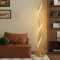 KOSHSH LED Stehlampe Wohnzimmer Dimmbar,Modern Spirale Stehlampe,Stehlampe Wohnzimmer Led Spirale,Stehlampe mit Fernbedienung für Deko Schlafzimmer Kinderzimmer(155cm) (Gold)