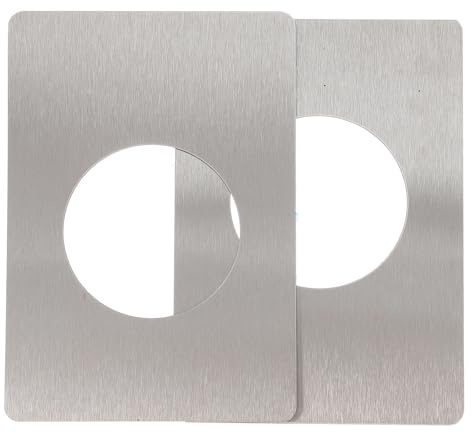 HOMOCONO Kit de Placa de Reparación de Puerta 2 Piezas Acero Inoxidable, Embellecedor para Fijación de Cerraduras y Manillas, para Puertas Interiores y Exteriores