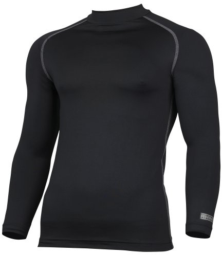 RHINO Men's Long Sleeve Thermal Base Layer Top Black L/XL Raglan Sleeve