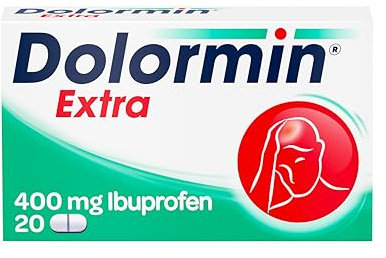 Dolormin® Extra – Schnelle Hilfe bei Schmerzen – wie Kopf-, Zahn- und Regelschmerzen – mit Ibuprofen-Lysin – 20 Stück