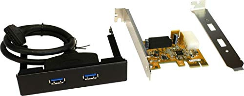 Exsys EX-11099- 2 USB-Adapter PCIe USB 3.0 für 3.5 Front-Einbau