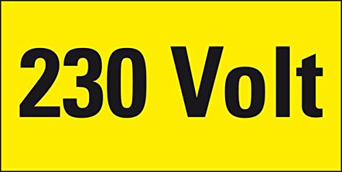 LEMAX® Warnschild 230 Volt, Folie, selbstklebend, 37x74mm