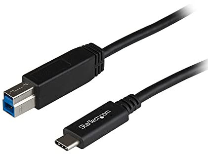 StarTech.com USB C to USB B Printer Cable - 1m / 3 ft - Superspeed - USB 3.1 - 10Gbps - USB C Printer Cable - USB Type C to Type B (USB31CB1M)