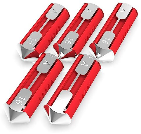 AUPROTEC Torpedo Sicherung Schmelzsicherung 5A - 40A Auswahl: 16A Ampere rot, 5 Stück