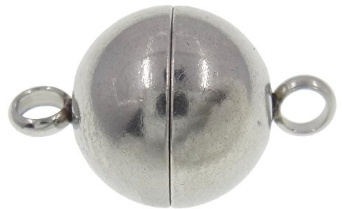 Perlin 2 EDELSTAHL 304 Magnetverschlüsse 10mm Rund Kettenverschluss Verschlüsse Verbinder Schmuckverschluss Magnet Verschluss für Schmuck Zubehör Kette Armband DIY M113