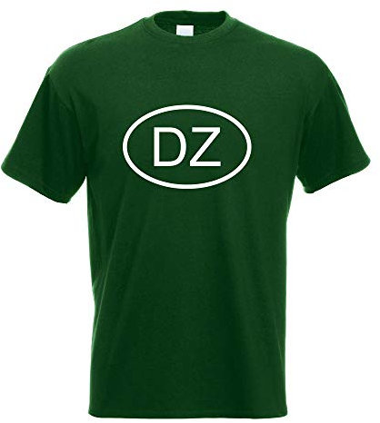 T-Shirt - Algérie DZ avec - Bouteille Verte - M - imprimé avec Motif - été - Chemise Amusante - Sport - Loisirs