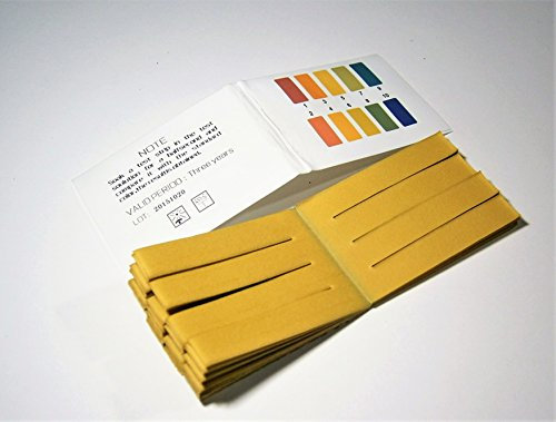 AlcoFermBrew Indicatrici di PH 1-10 - 100 Strisce cartine di tornasole per Birra, Vino, Sidro, Formaggio, Latte, Urine, Saliva - Made in Europe