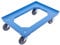 DieKlappbox Chariot de Transport pour Caisse Euro Standard, Plateau Roulant, pour des bacs 60x40cm ou Deux 40x30cm, Fabriqué en Allemagne, 300 kg, Bleu