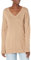 Amazon Essentials Women's Lightweight Long-Sleeved V-Neck Tunic Sweater (Available in Plus Size), Camel Heather, L
