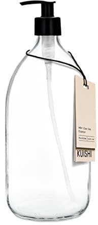 Kuishi - Distributeur de Savon en Verre Transparent - 1000ml