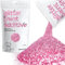 Hemway Glitter Paint Additive - Rose Pink | Chunky Metallic Flakes for Adding Sparkle to Paints & Wood Varnish | Add to Emulsion, Acrylic & Latex for Indoor Sparkly Walls | 100 g