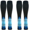 Weekend Peninsula 2 Paar Kompressionsstrümpfe Kniestrümpfe Stützstrümpfe Laufsocken für Damen & Herren, Sport, Laufen, Flug, Reisen, Schwangerschaft, Medizinische Kompressionssocken (L, Blau)