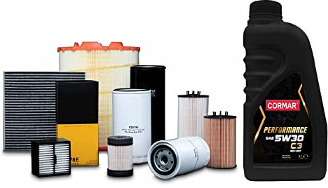 CORMAR KIT TAGLIANDO FILTRI + 5 LITRI OLIO 5W30 COMPATIBILE CON QASHQAI 1.5 DCI