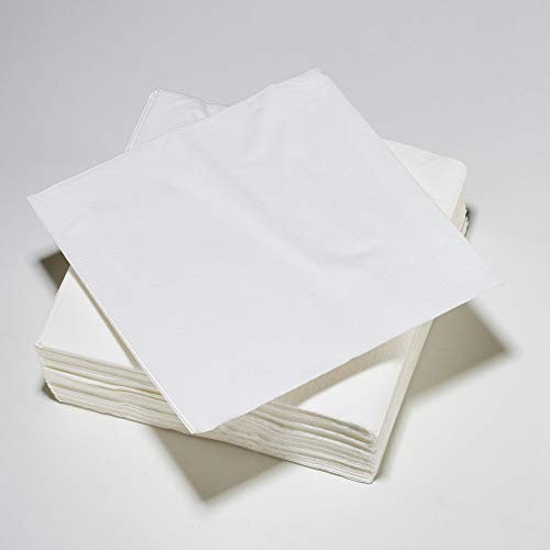Le Napage 50 Servietten aus Watte 25 x 25 cm, 3-lagig, Weiß FSC