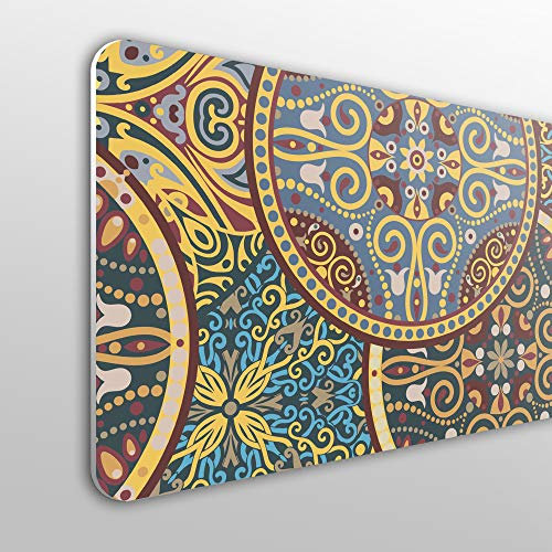 Megadecor Kopfteil für Bett, PVC, 10 mm, dekorativ, Kreisförmiges Mandala-Design.