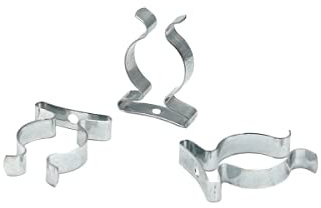 WITTKOWARE Tool Clips, Federklemmen aus Federstahl, verzinkt, geschlossen, Spannbereich Ø 25-27mm, 10 Stück