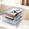 Briefablage Metall Silber, Dokumentenablage 3 Fächer Briefablage Organizer Mesh Design Metall Ablage Büro Briefablage Dokumenten Ablagen Schreibtischablage Papierablage Briefständer Ablagesystem