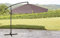 GARDENIA D300 Ombrellone da Giardino Ø mt. 3X3 Decentrato in Acciaio da Esterno Arredo Piscina, Gazebo, Terrazze, Bar, Hotel, Balconi - Palo Antracite Telo Beige Scuro